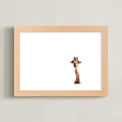 "Hello up there!" - Art Print in savanna gold by Alicia Abla - Framed