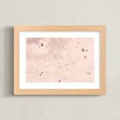 "Constellation" - Art Print in Pale Peach by Caroline Mint - Framed
