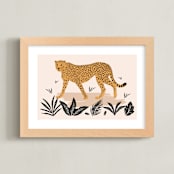 "The Cheetah" - Art Print in Sunset by Elly - Framed