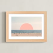 "Feels Like Summer" - Art Print in Salmon by Kimberly Young - Framed