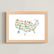 "United Nicknames" - Art Print in White by Char-Lynn Griffiths - Framed