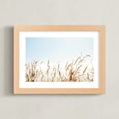 "Windswept View" - Art Print in Wheat by Morgan Kendall - Framed