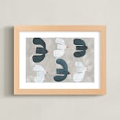 "Soar" - Art Print in Driftwood Taupe by Alicia Abla - Framed