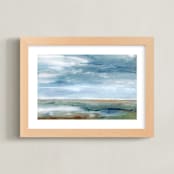"Layers of Life" - Art Print in Sky Blue by Roberta Hoiness Art - Framed