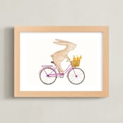 "Fast Riders IV" - Art Print in Violet by Francisca Reyes - Framed
