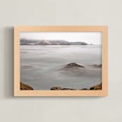 "Peaceful Ocean" - Art Print in Foggy grey by NSMARK - Framed