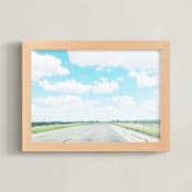 "Eastbound Through West Texas" - Art Print in Big Sky by Kate Wong - Framed
