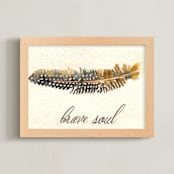 "Brave Soul" - Art Print in Payne's Grey by Stephanie Toral - Framed
