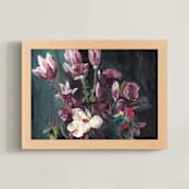 "Magnolia" - Art Print in Purple Magnolia by XL - Framed