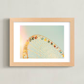 "Ferris Fantasy" - Art Print in Aqua by Paola Benenati - Framed