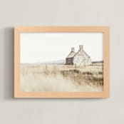 "highland prairie V" - Art Print in wheat by Kamala Nahas - Framed