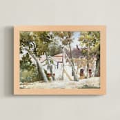 "Hansen house" - Art Print in Ochre green by Rafael Yaniger - Framed