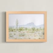 "Desert Pillar" - Art Print in Sage by Laura Morris - Framed