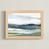 "After the Rain I" - Art Print in Deep Blue by Lara Eckerman - Framed