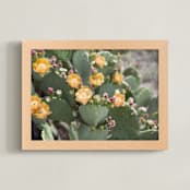 "Blooming in the Desert " - Art Print in Green by Alison Holcomb - Framed