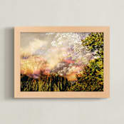 "Piano Sunset" - Art Print in Warm Sunset Beige by Synnöve Seidman - Framed