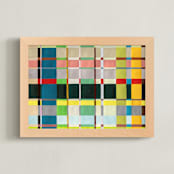 "Warp and Weft" - Art Print in Sea Green by Jane Clark - Framed