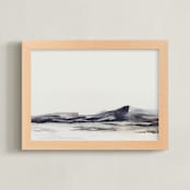 "Ainsley" - Art Print in Grey blue by Mande Calhoun - Framed