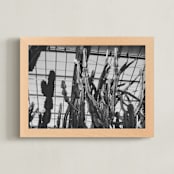 "Cactus Courtney" - Art Print in Cactus Grey by K.Short - Framed