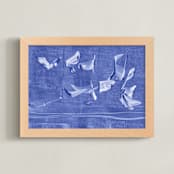 "Out of the Blue Clear Sky" - Art Print in Clear Sky Blue by Stacy Kron - Framed