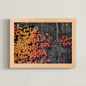 "Fall Wall" - Art Print in Burnt orange by Johanna Phillips Huuva - Framed