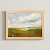 "Rolling Meadow" - Art Print in Pear by Lindsay Megahed - Framed