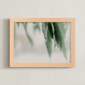 "rustling mist" - Art Print in artichoke green by Alicia Abla - Framed