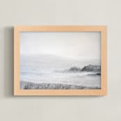 "Grassy Plain" - Art Print in Cool Grey by Deb Presutto - Framed
