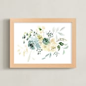 "Wilde" - Art Print in Verdigris by Leah Bisch - Framed