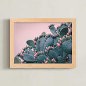 "Rouge Bloom" - Art Print in Soft pink by Briana Grace - Framed