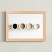 "Coffee Cathy" - Art Print in Coffee Cream by K.Short - Framed