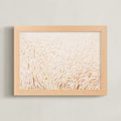"Fur" - Art Print in Soft Beige by Briana Grace - Framed