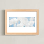 "Cumulus" - Art Print in White by Lynne Millar - Framed