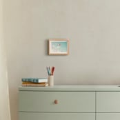 "Sky Dreams Forever" - Art Print in mint by Caroline Mint - In a Room