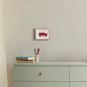 "Red Fire Engine #1" - Art Print in red by Rebecca Marchese - In a Room