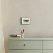 "The Happy Alligator" - Art Print in Allie green by Rebecca Marchese - In a Room