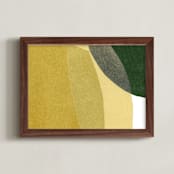 "spatial divide two" - Art Print in citron by Carrie Moradi - Framed