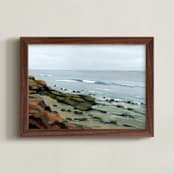 "Ladies of Leisure" - Art Print in Sea Blue by Haley Knighten - Framed