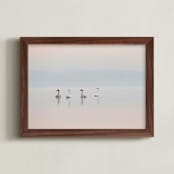 "Sunrise Quartet" - Art Print in Blush Pink by Corrina Reid - Framed