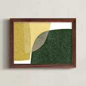 "spatial divide one" - Art Print in citron by Carrie Moradi - Framed