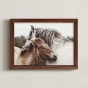 "nuzzle" - Art Print in Chestnut by Kamala Nahas - Framed