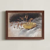 "Yellow Bowl" - Art Print in Goldenrod by Lorent and Leif - Framed