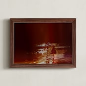"Illusive" - Art Print in Coffee by Lindsay Megahed - Framed
