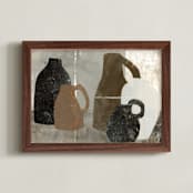 "At The Table 1" - Art Print in Agate by Jennifer Daily - Framed