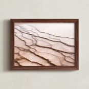 "Terrestrial" - Art Print in Travertine by Heather Deffense - Framed