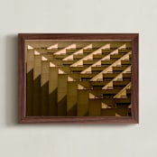 "Shift" - Art Print in Golden by Kimberly Young - Framed