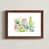 "Dreamy Desert" - Art Print in White by Sara Berrenson - Framed