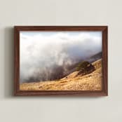 "Foggy Summer Hills" - Art Print in Golden by Matt Schriock - Framed