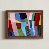 "Canyon Shale "Just So"" - Art Print in Baby Pink by Poppy Dodge - Framed