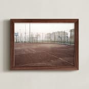 "Time for the fresh air I" - Art Print in Bronze by Lying on the grass - Framed